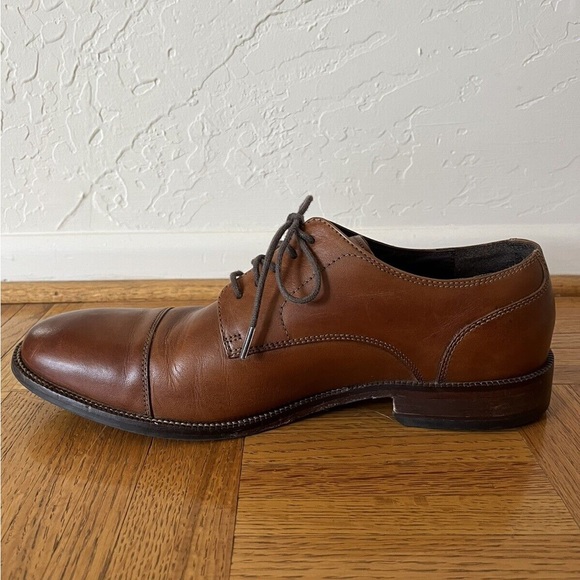 Cole Haan Mens Brown Benton Oxford Cap Toe Dress Shoes Size 8M Style C24120 - Picture 9 of 10